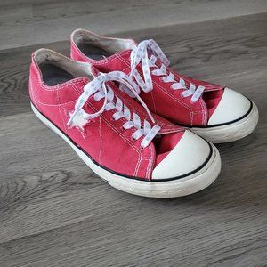 Converse One Star Low Top Red Canvas Star Laces